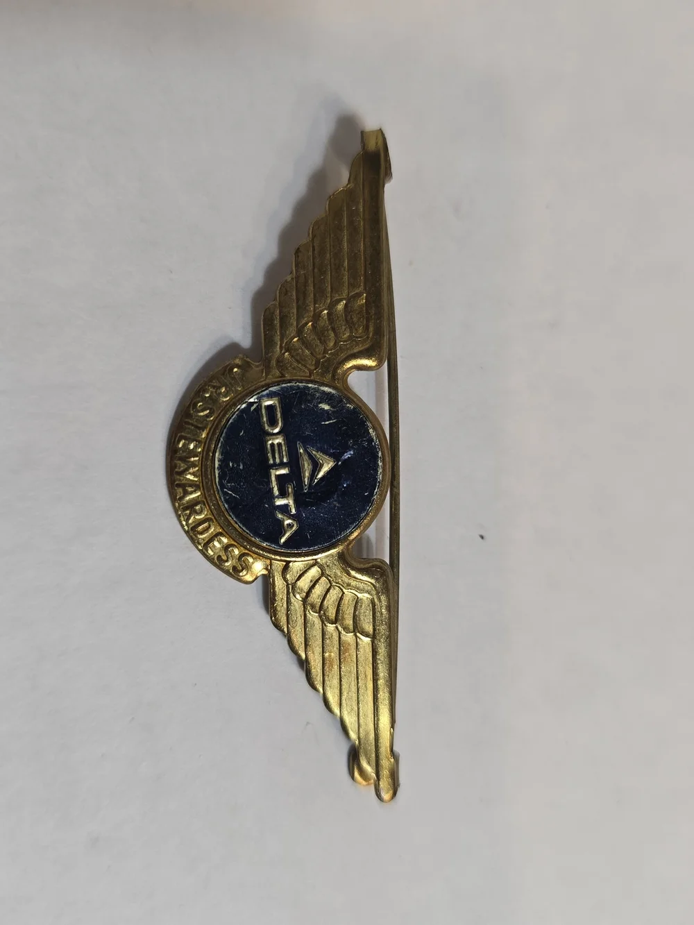 Delta Gold and Navy Pilot Wing Pin - Delta Brand